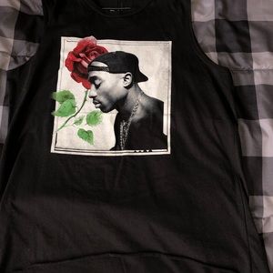 Black Tupac tank top
